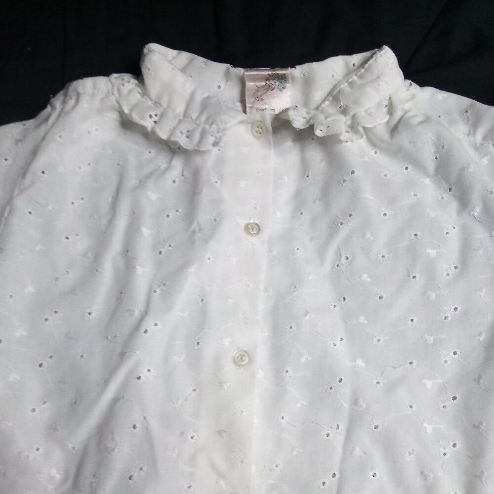 Vintage Forget Me Nots Lisa Of London Lace Blouse Top Shirt